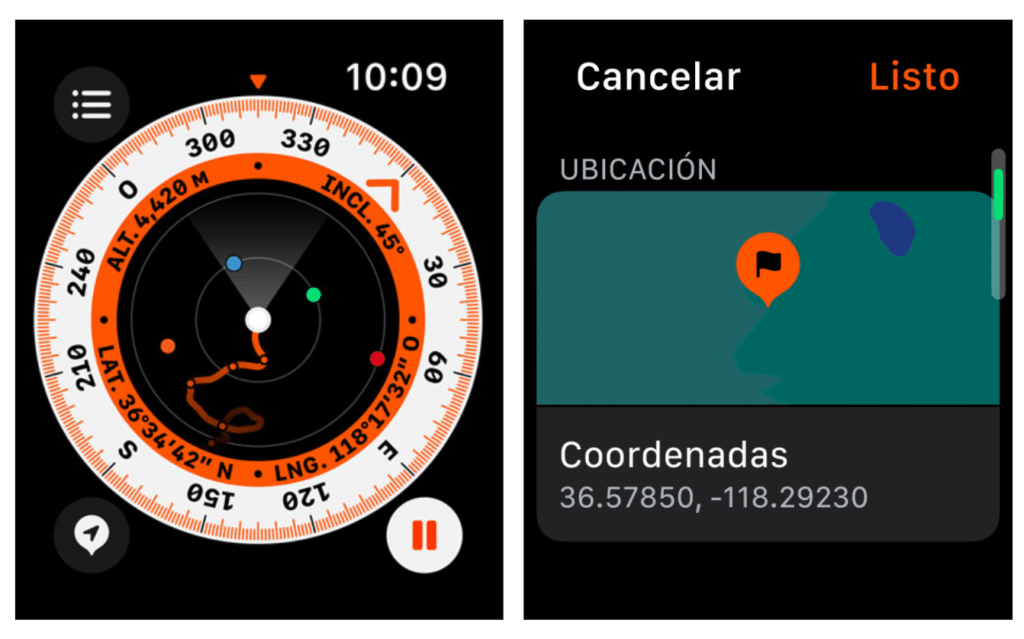 Puntos de Referencia brújula